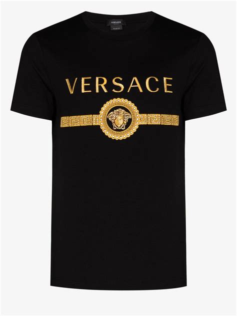 black versace tshirt|versace t shirt men price.